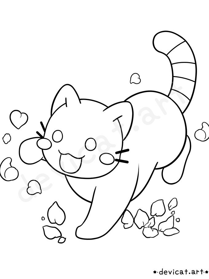 CandiCat Sakura 2024 Coloring Page product image (1)