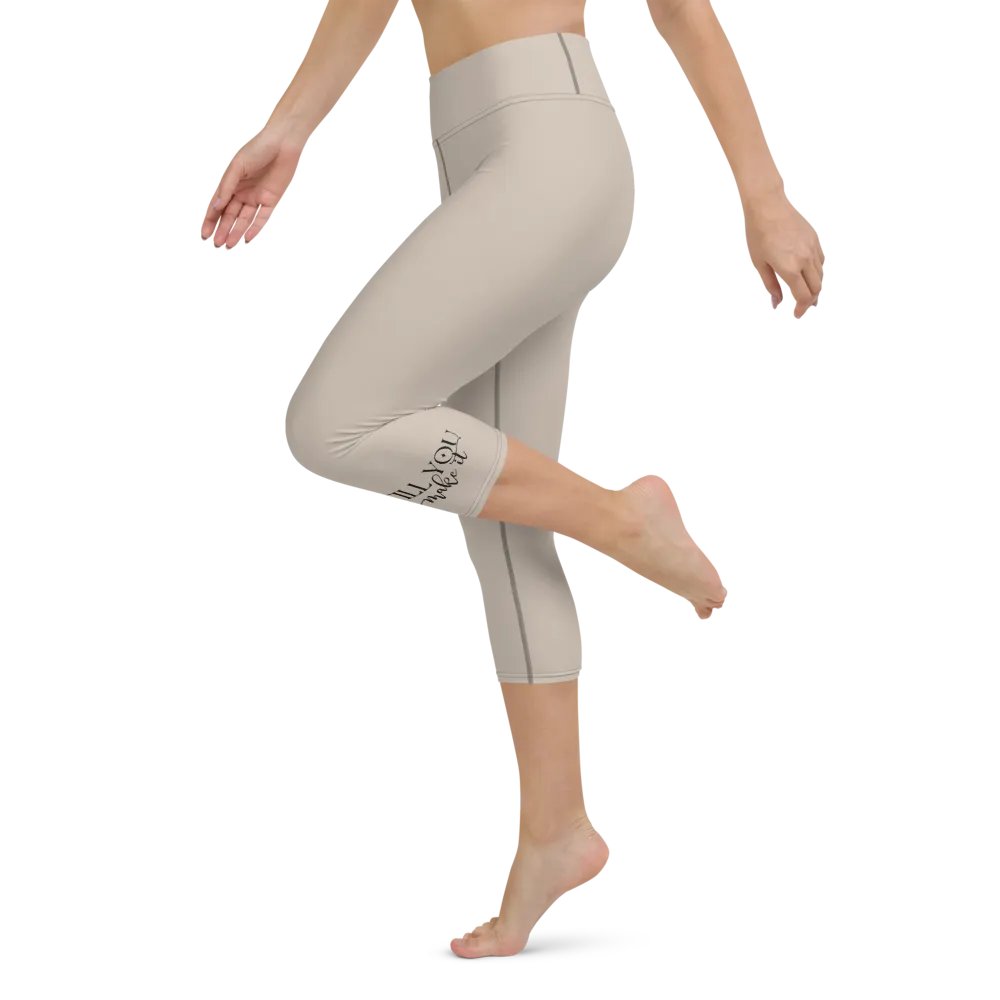 Till You Make It Leg Design Yoga Capri Leggings product image (2)
