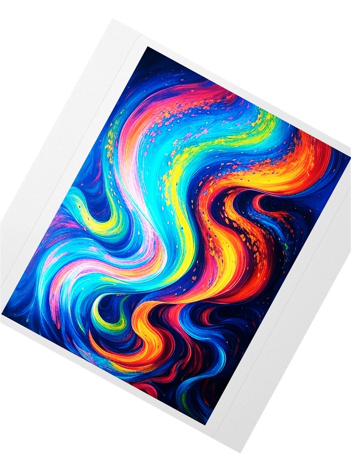 Sticker Modern Art Vibrant Abstract Swirling Colors product image (2)