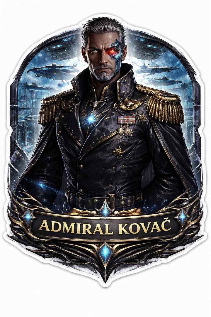 Admiral Kovač Vinyl Die Cut Sticker – Supreme Fleet Admiral product image (1)