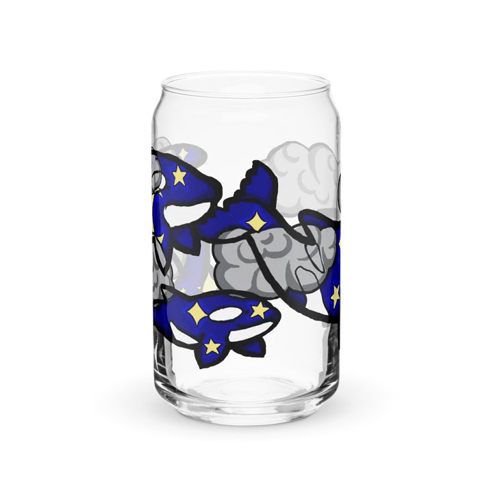 midnight orcas can-shaped glass product image (1)