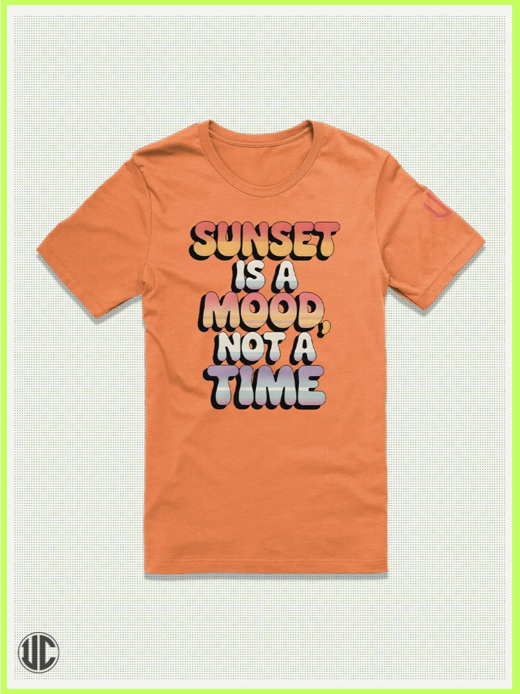 Sunset Is a Mood – Retro Gradient Beach Tee product image (1)