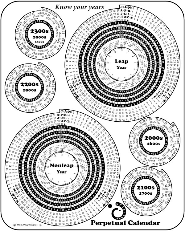 Perpetual Calendar .PNG Download Files product image (1)