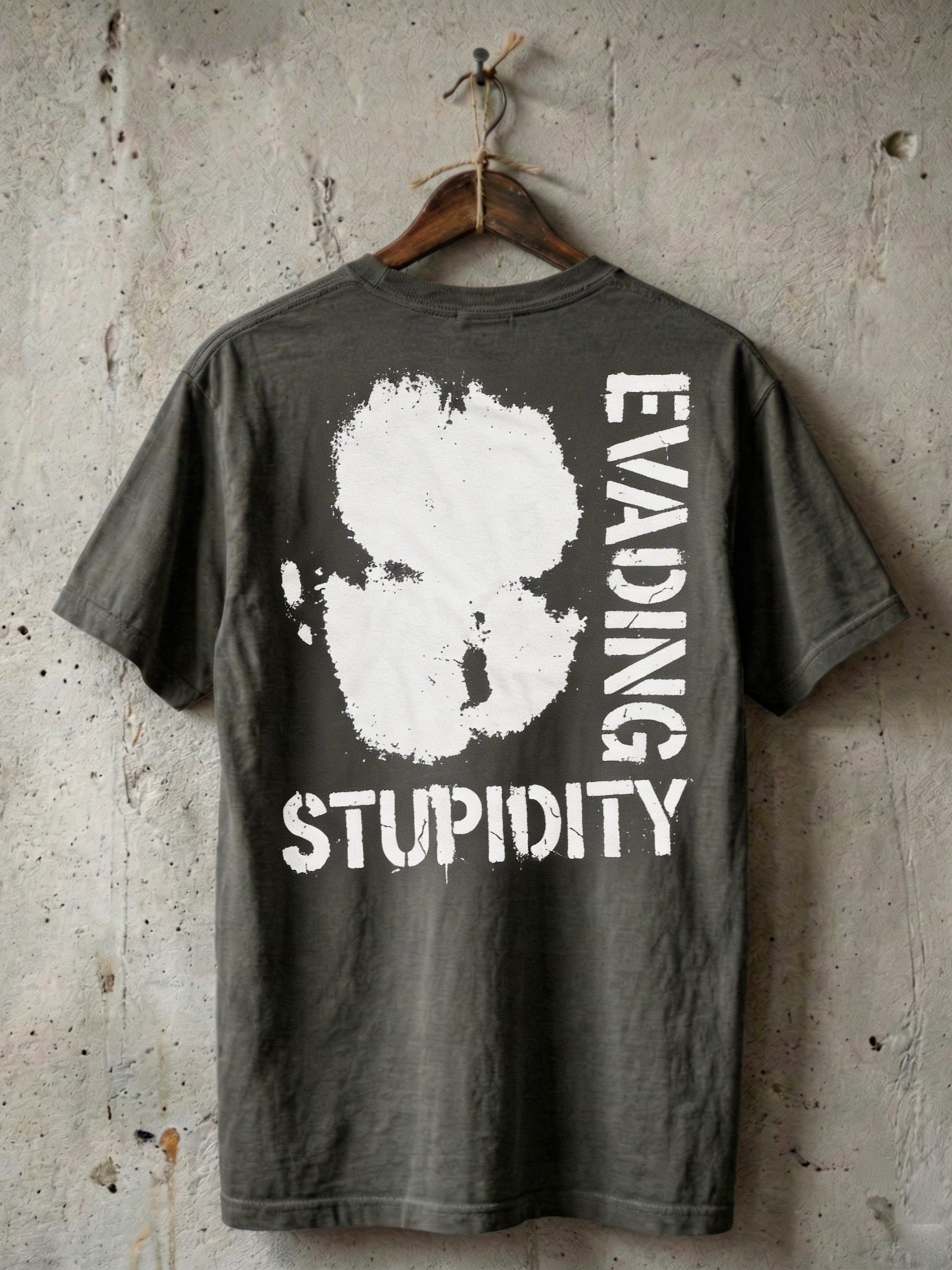 "Evading Stupidity" // Heavyweight Vintage Tee product image (1)
