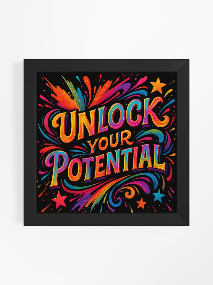 Framed Poster – Unlock Your Potential Motivational Wall Print product image (3)