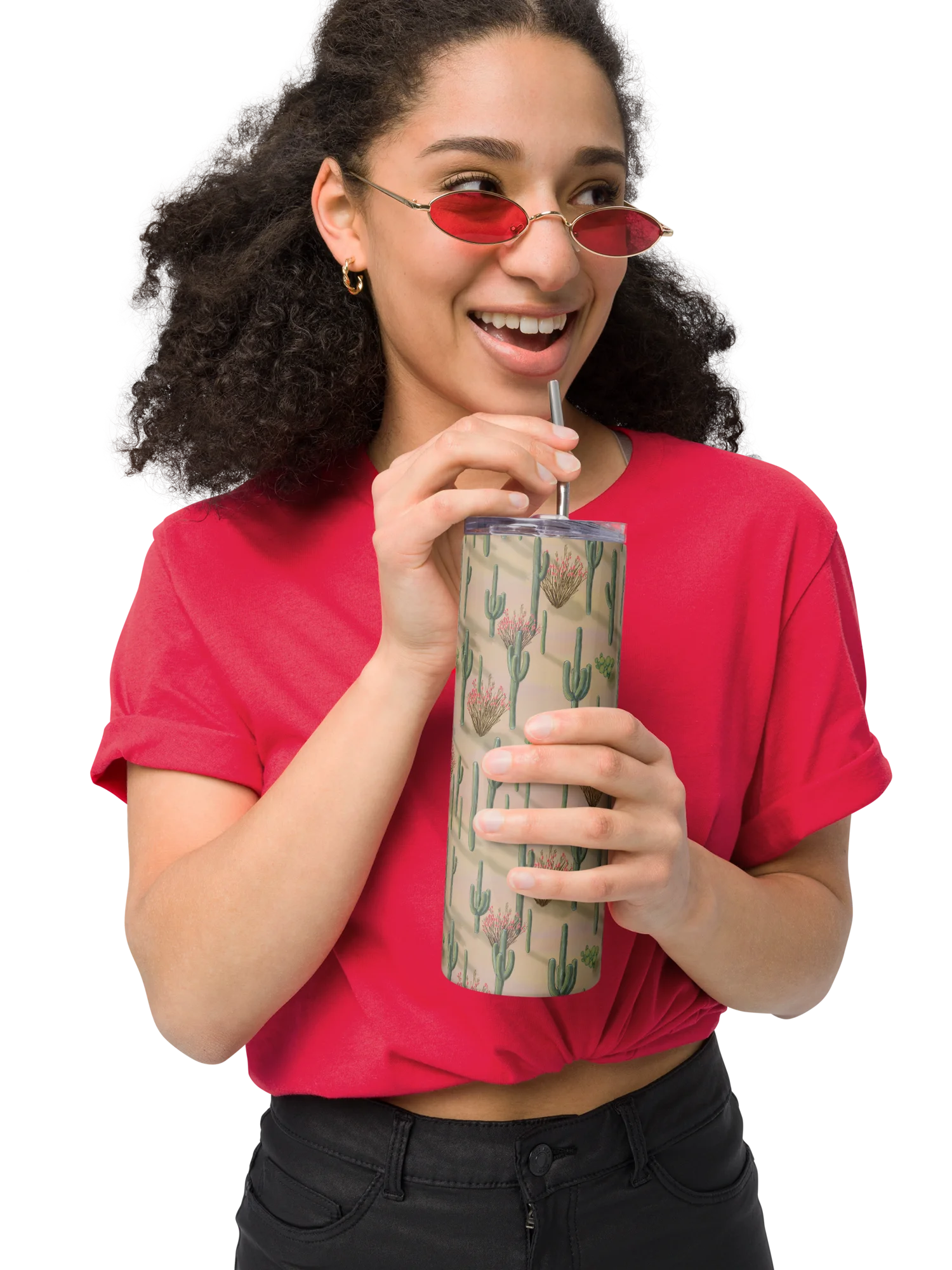 Saguaros of the Sonoran Desert Stainless Steel Tumbler with Straw product image (7)