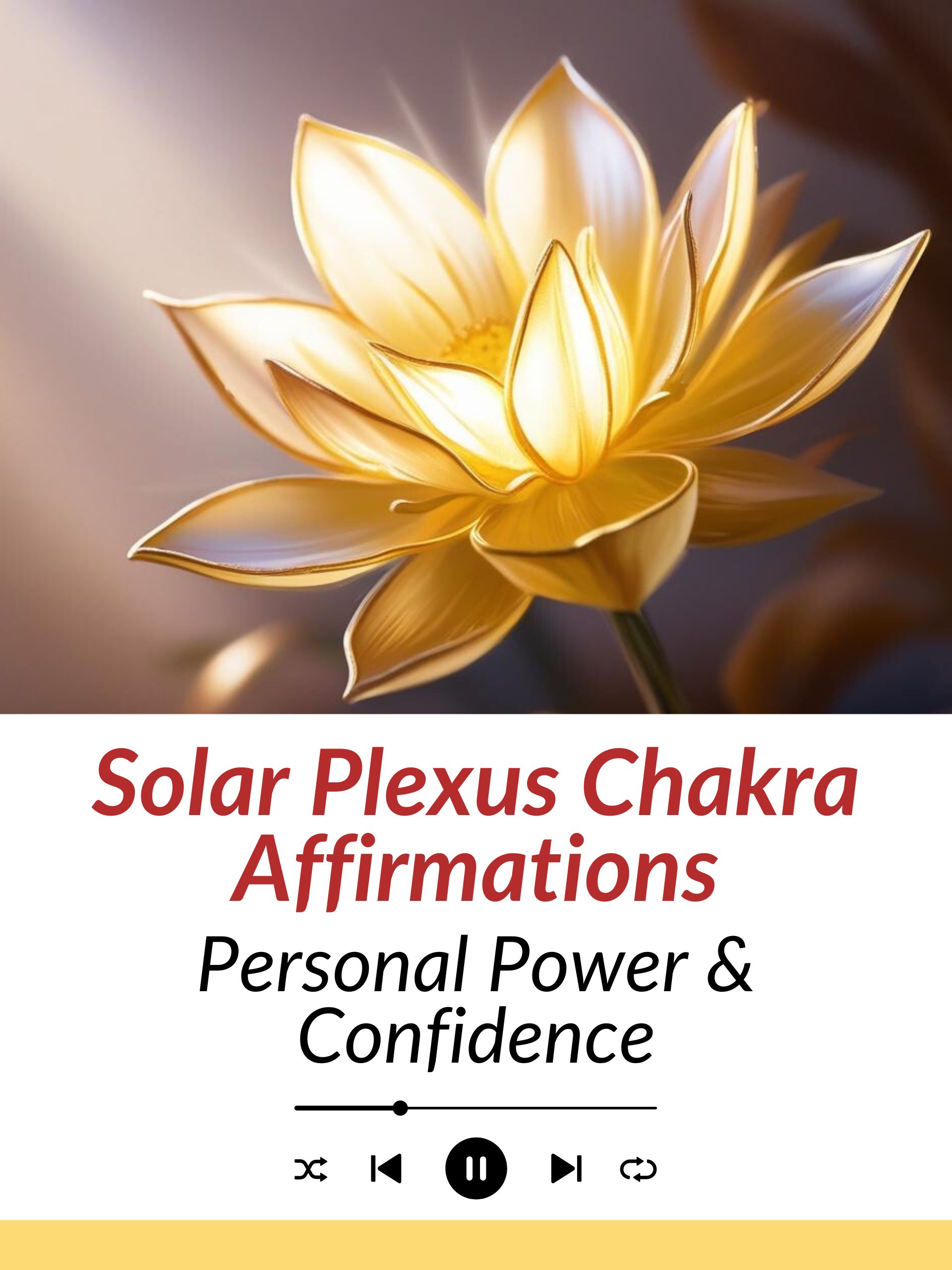 Solar Plexus Chakra Affirmations for Personal Power & Confidence | 528 Hz Frequency | MP3 Download product image (1)