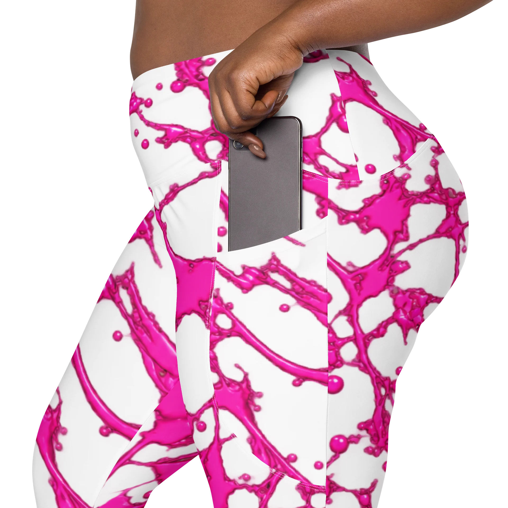Neon Tangled Floral Crossover Leggings product image (8)