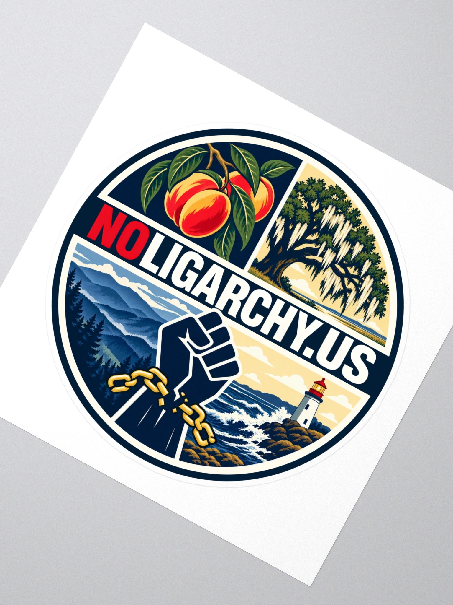 Georgia NOLIGARCHY.US sticker product image (2)