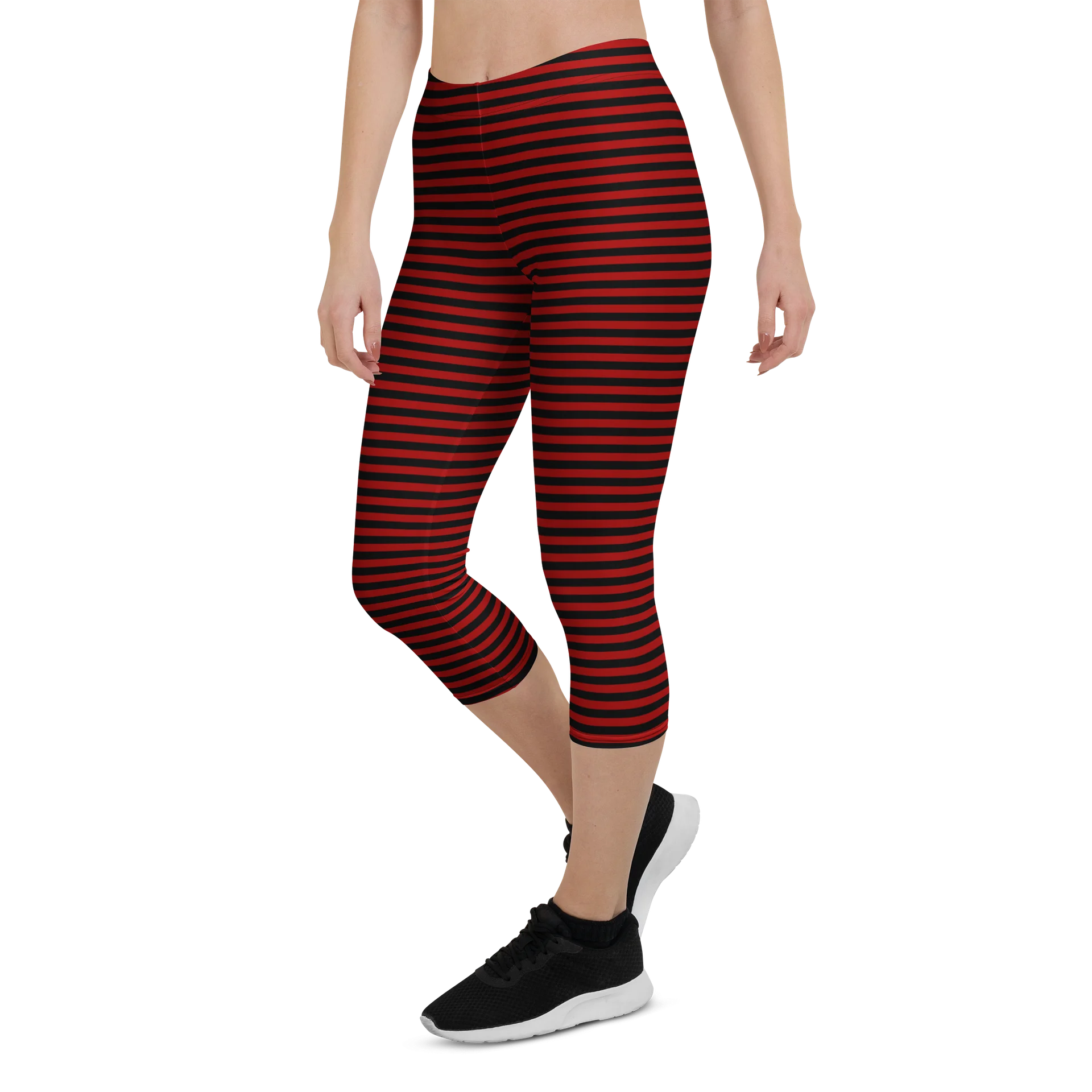 Red and Blaque Stripped Capri product image (6)