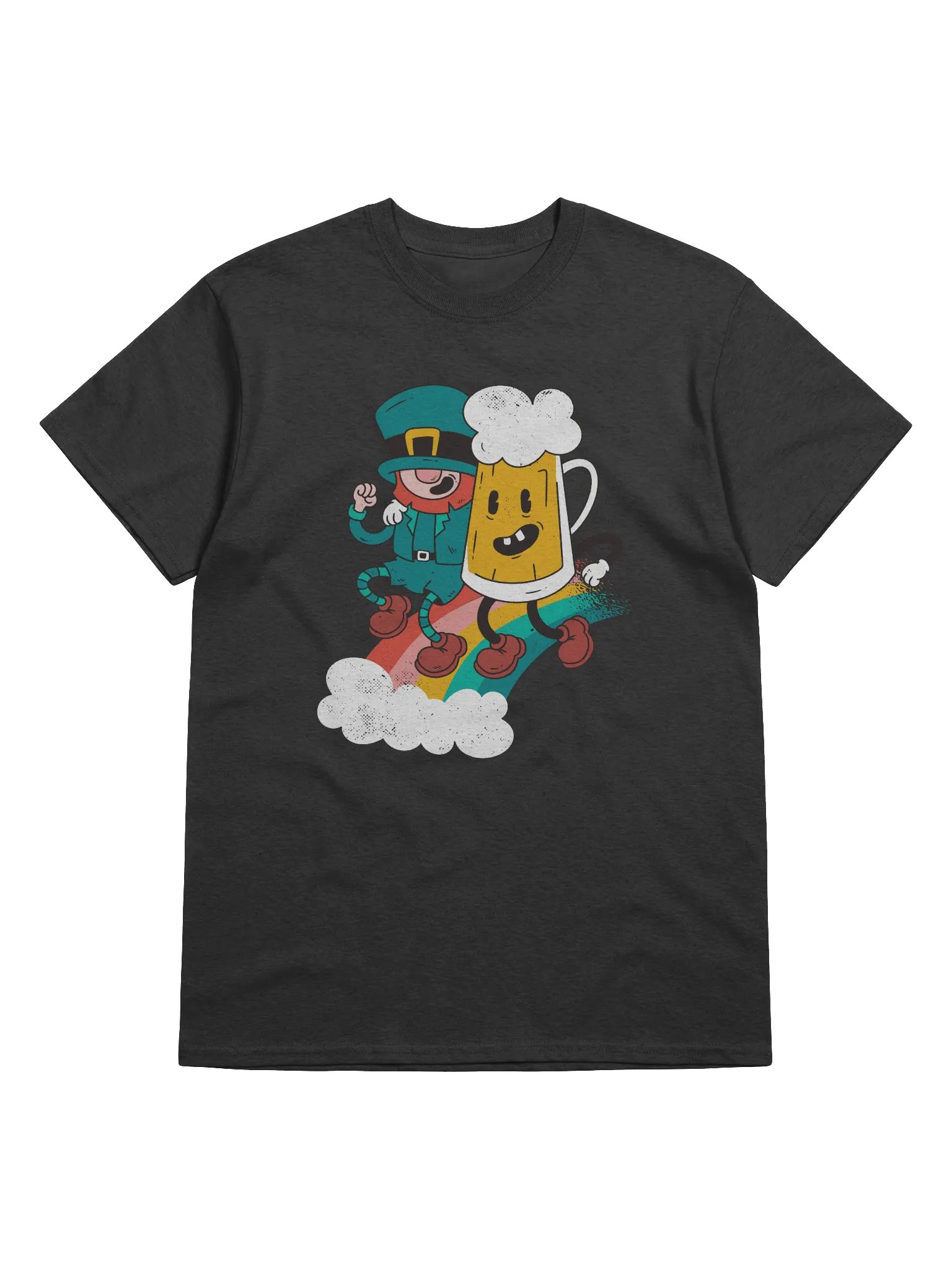 Leprechaun & Beer Buddy T-Shirt | Fun St. Patrick’s Day Party Cartoon Tee product image (25)