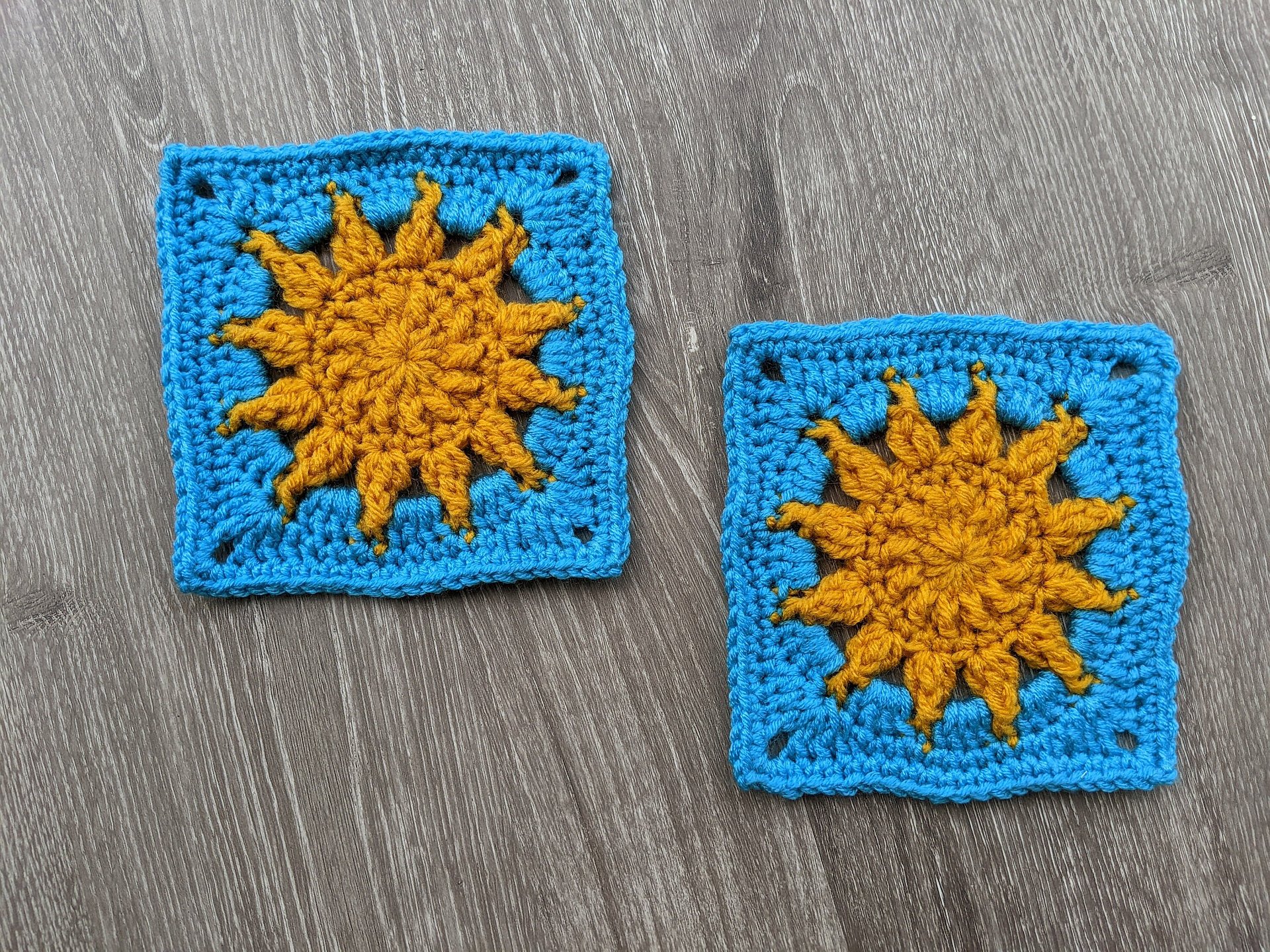 Crochet Large Sun Granny Square Pattern product image (4)