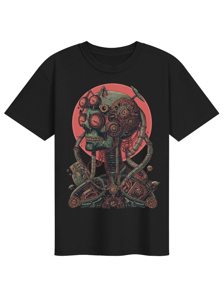 Retro Cyborg Skull Heavyweight T-Shirt product image (1)