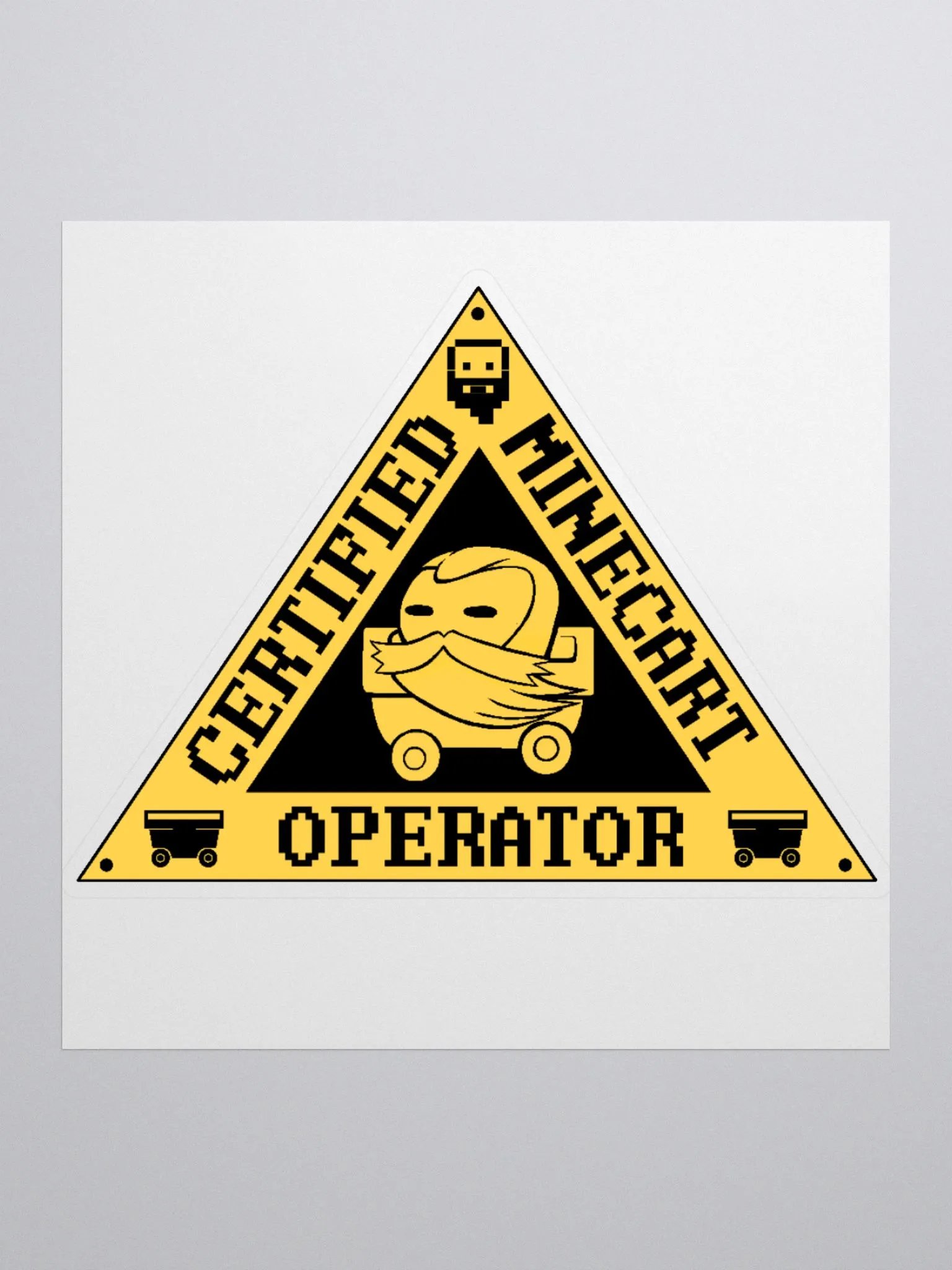 MINECART CERTIFICATION TRIANGLE (Sticker) product image (1)