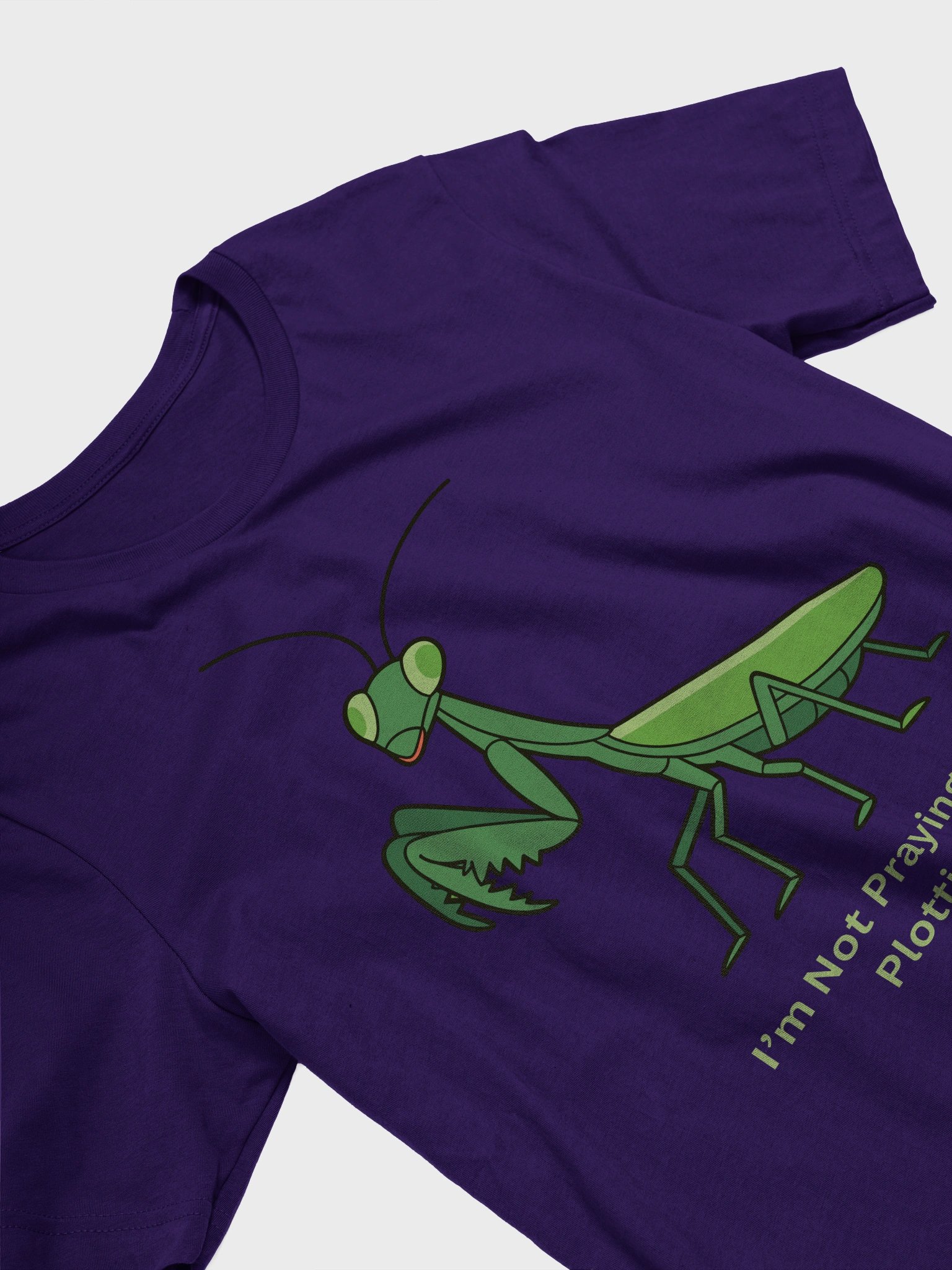 I`m not praying, I`m plotting. Praying Mantis. product image (2)