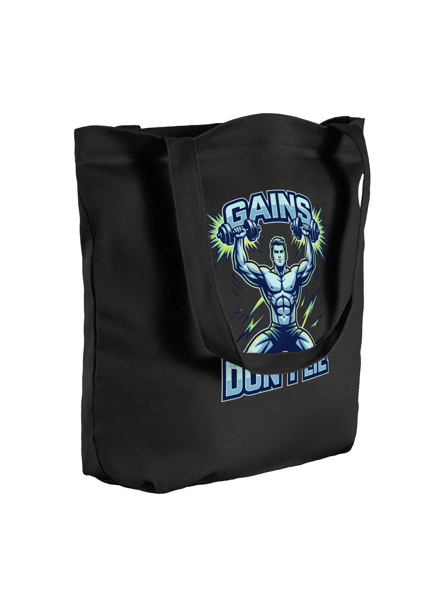 GAINS DON'T LIE Gym Tote Bag | Eco-Friendly Workout & Carry-All Bag product image (7)