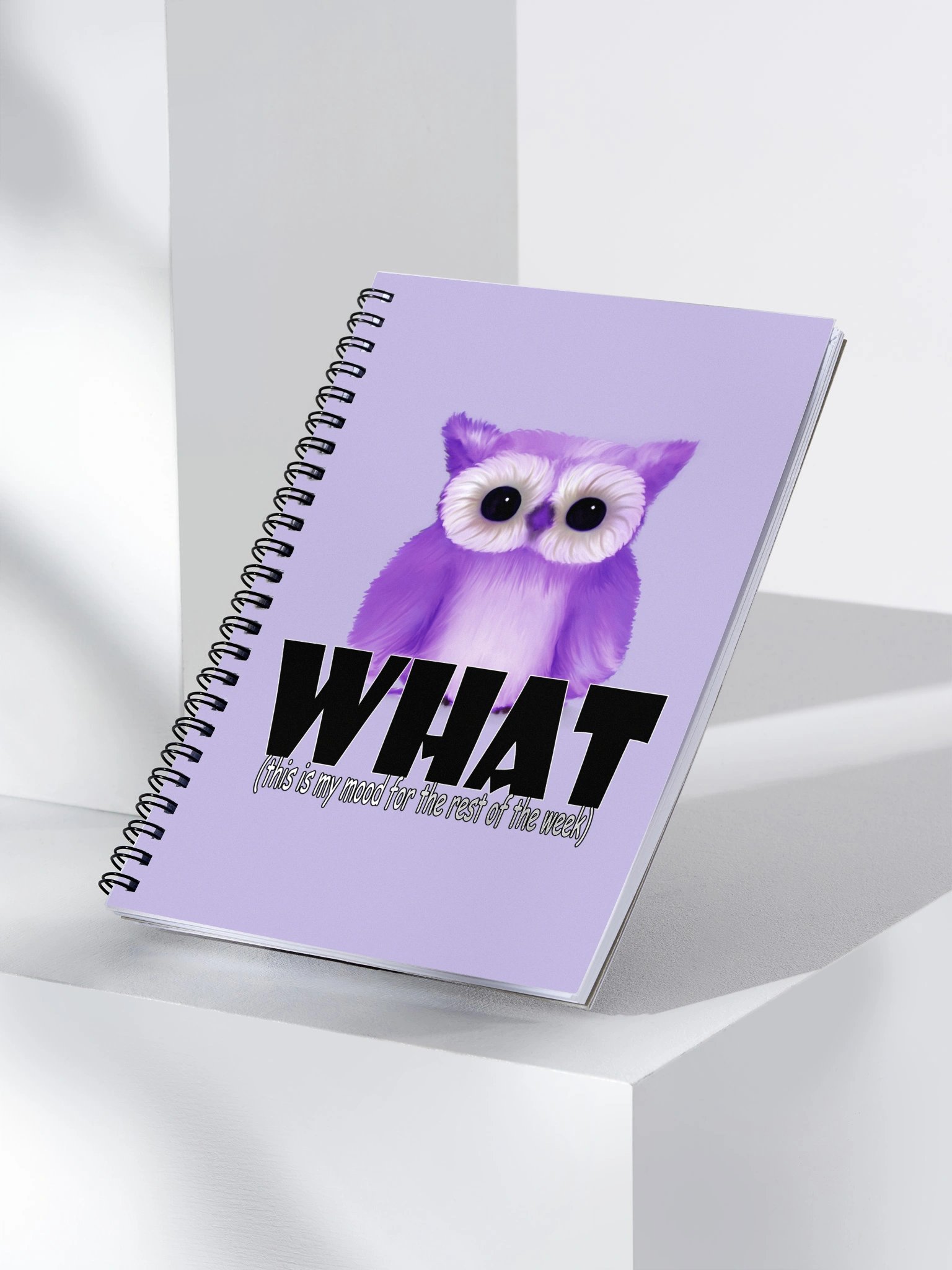 Owl "WHAT" Spiral Notebook product image (3)