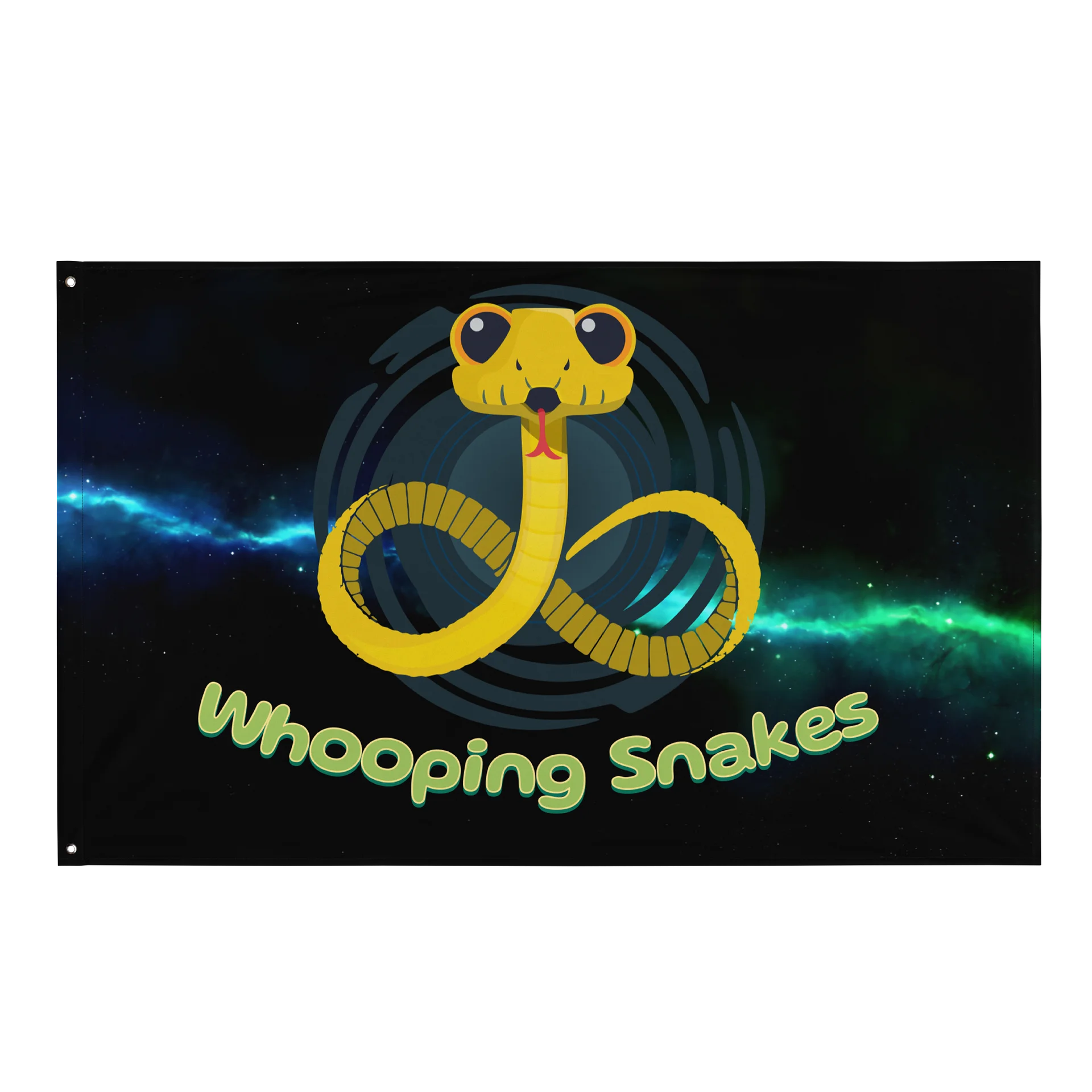 Whooping snakes Flag - dark product image (1)
