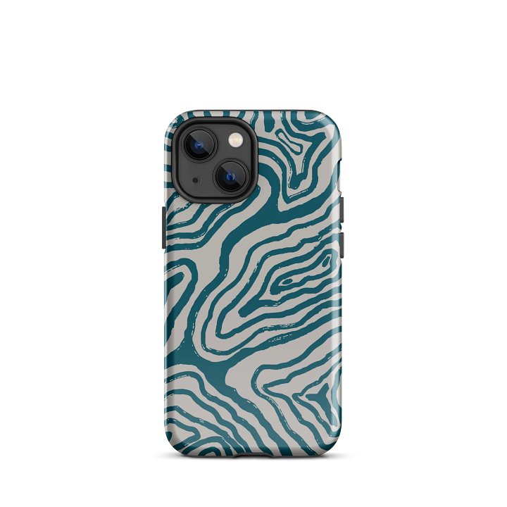 Aquamarine Brush Rivers iPhone Case product image (1)