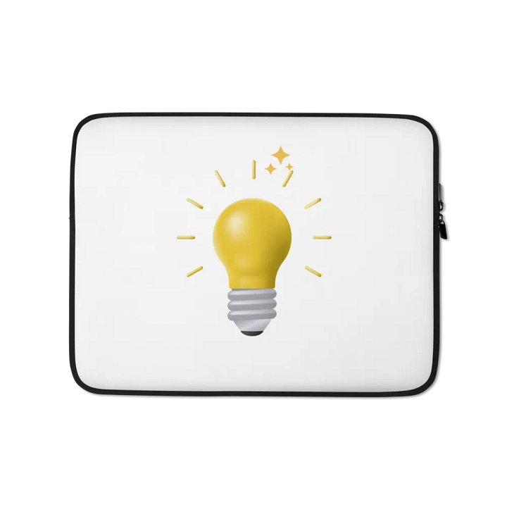 Glowing Lightbulb Laptop Sleeve product image (1)