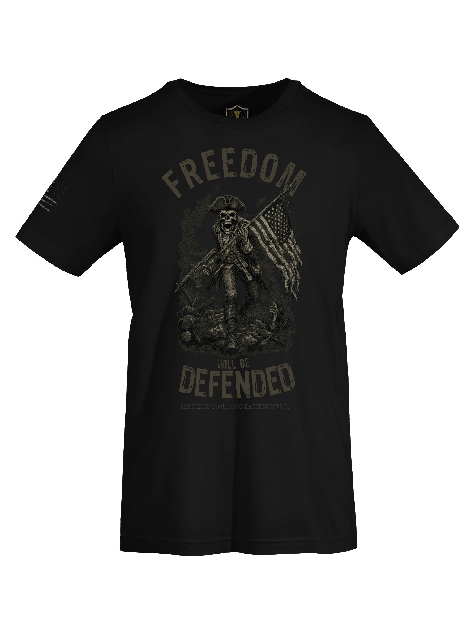 Freedom Will Be Defended Vintage Revolutionary Tee product image (1)