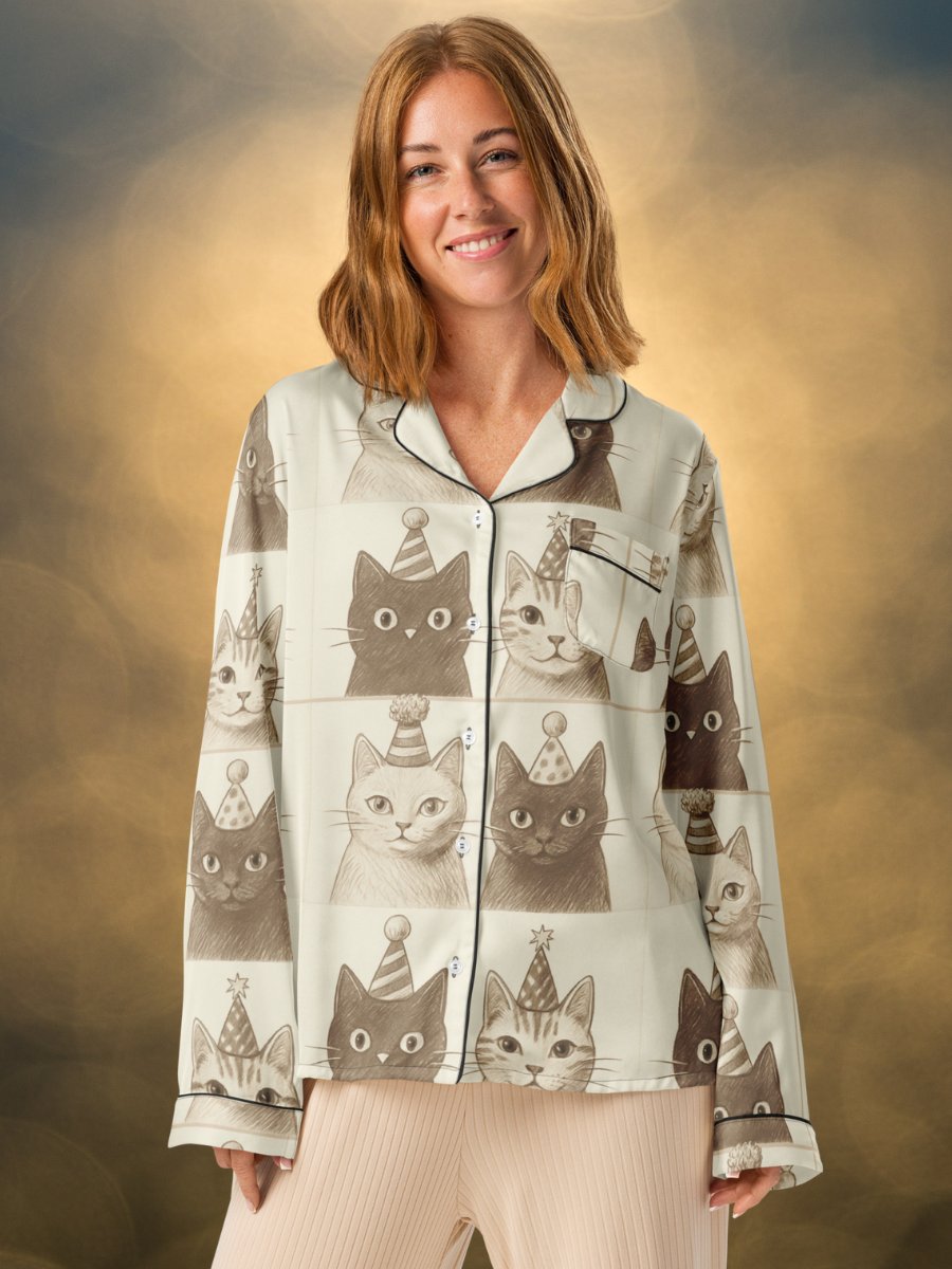 Whimsical Cat Party Women's Pyjama Top product image (1)