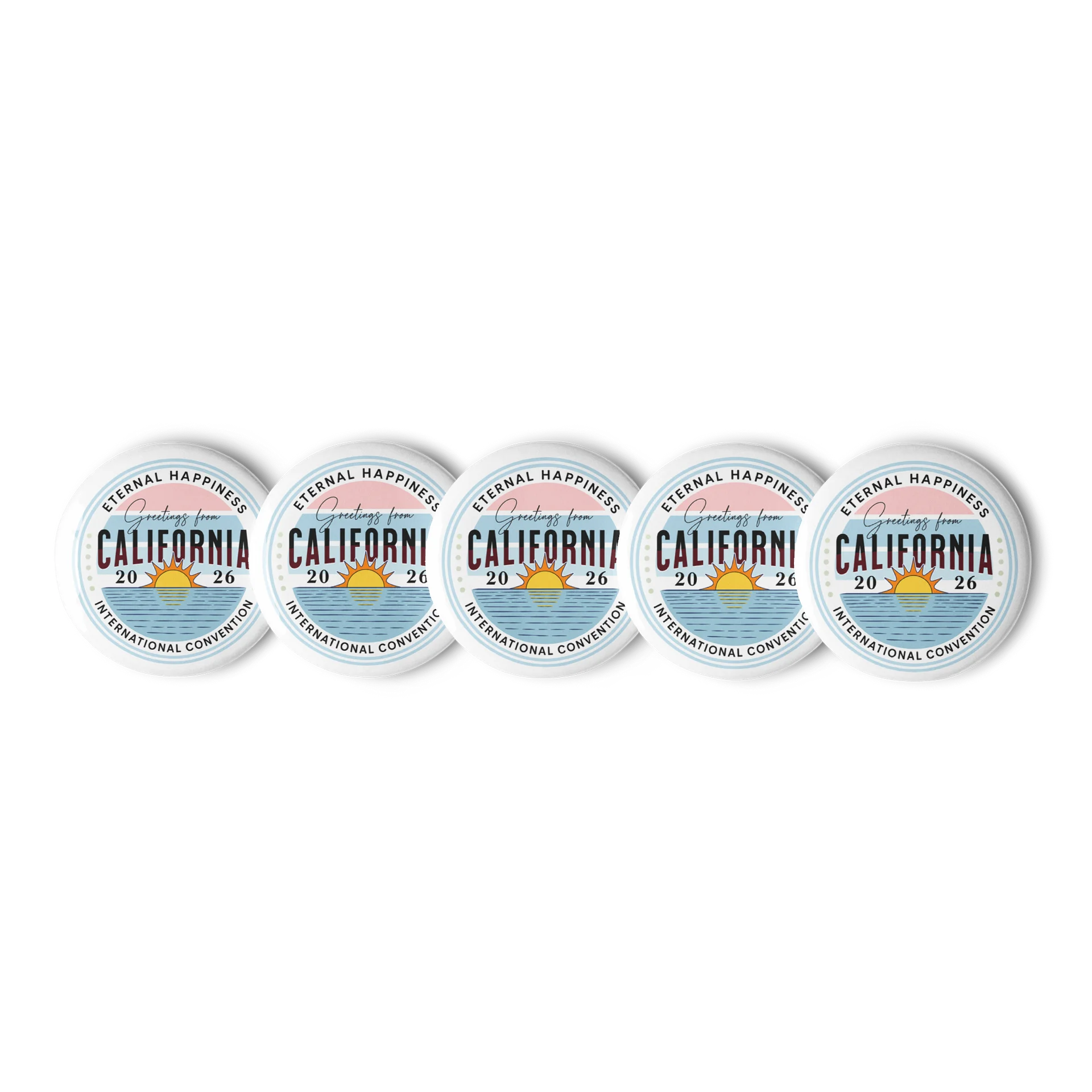 Greetings from California – Set of 5 Delegate Pins for 2026 product image (2)