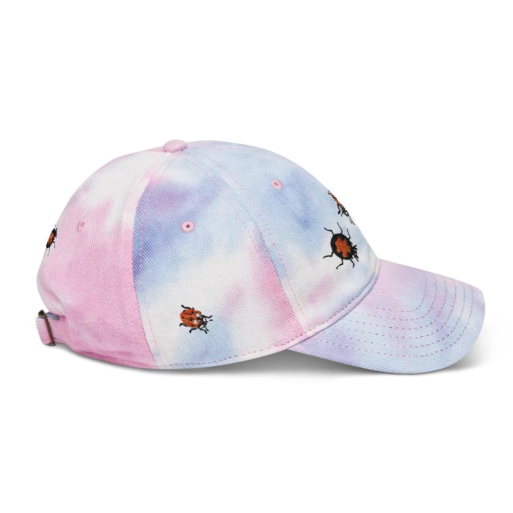 "Ladybug" Embroidered Tie-Dye Hat product image (5)