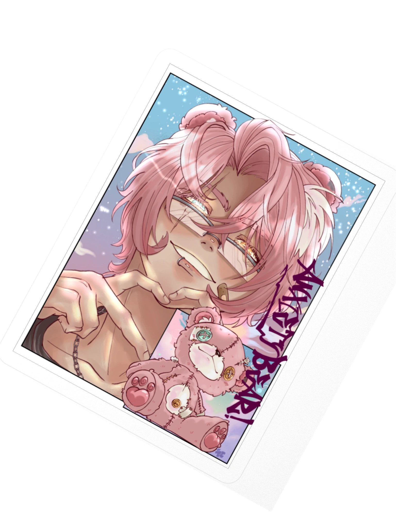 Anxiety Bear Hooman and Bear STicker product image (5)
