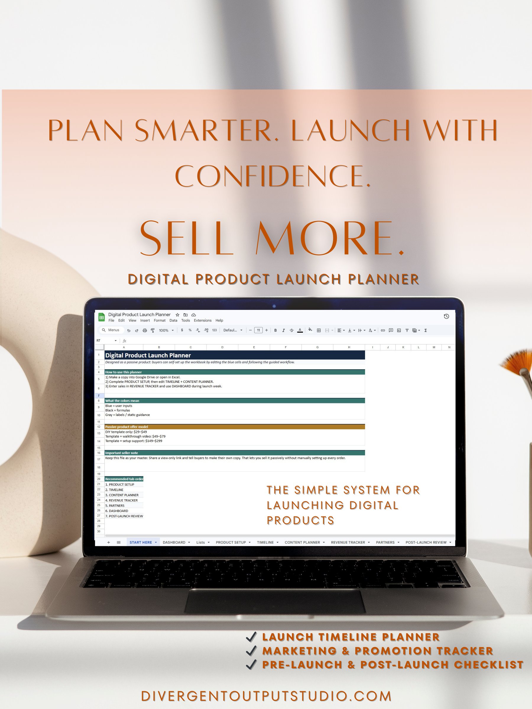 Digital Product Launch Planner — Digital Product Launch Toolkit By Divergent Output Studio product image (1)