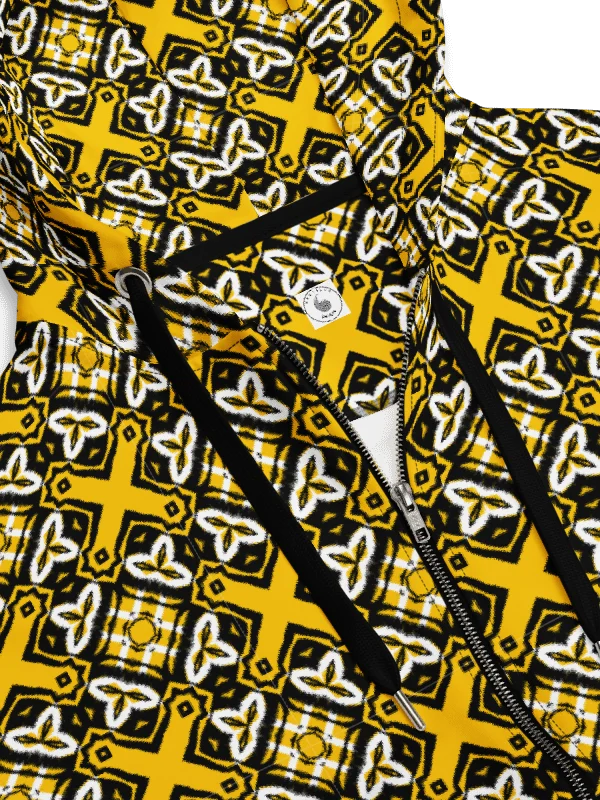 Symmetric X Grid Unisex Zip Hoodie product image (4)