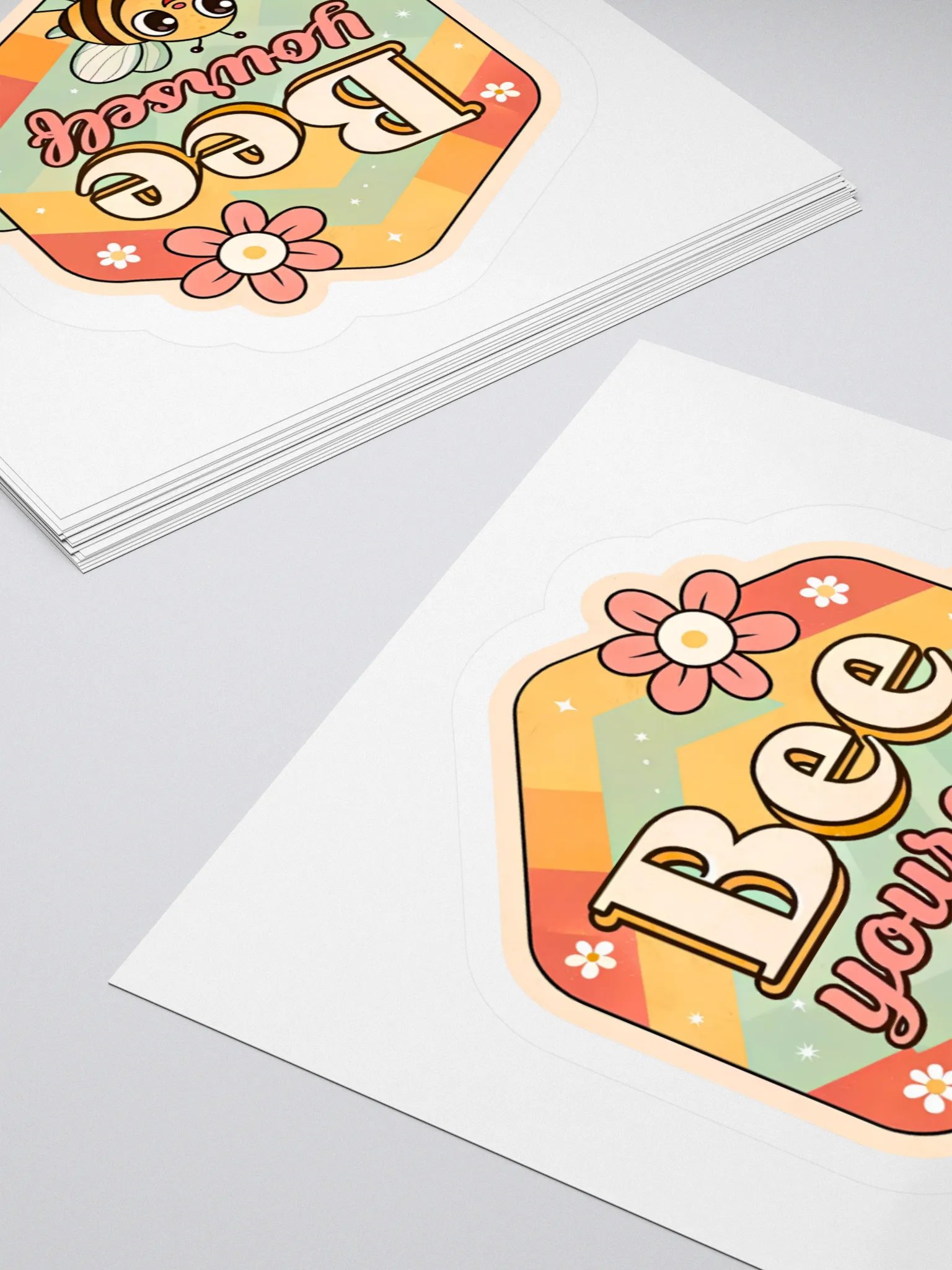 Bee Yourself Hexagonal Kiss Cut Stickers product image (12)