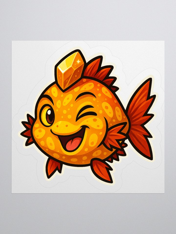 Yellow Jasper Fish Kiss Cut Stickers product image (1)
