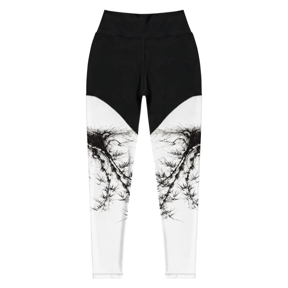 Bamboo Root All-Over Print Sports Leggings product image (1)
