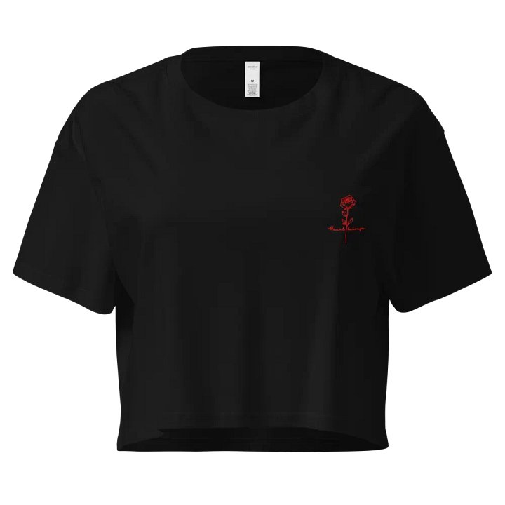 Outline Rose Embroidered Crop Top product image (1)