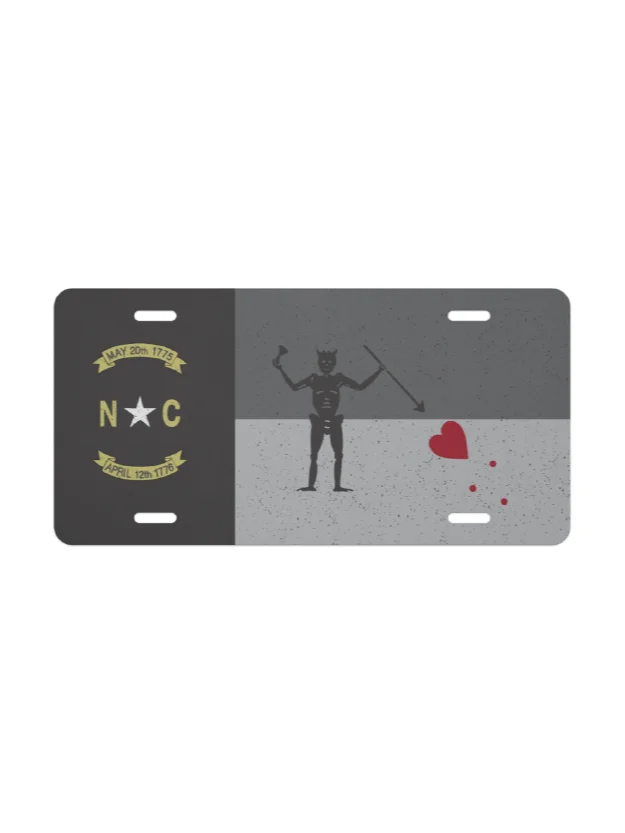 North Carolina Revenge Flag License Plate-Gray Edition product image (2)