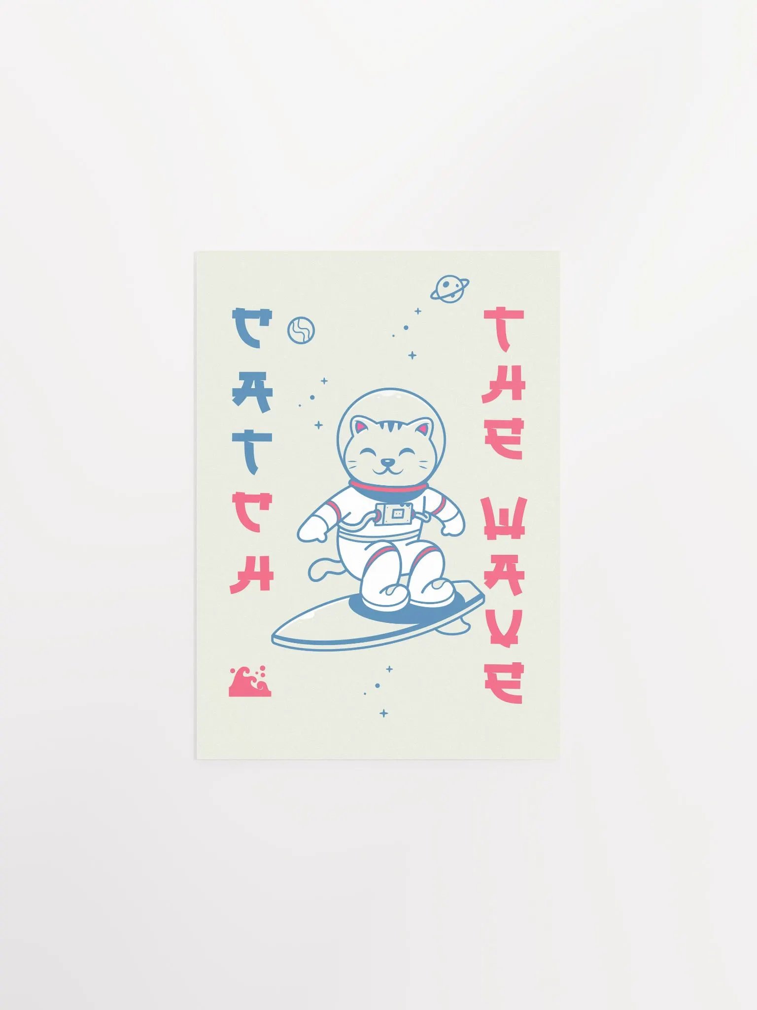 Anime poster: Catch the wave, space cat surfer — vaporwave poster, sport/space poster, manga art print, Japanese space wall art,Japan poster product image (6)