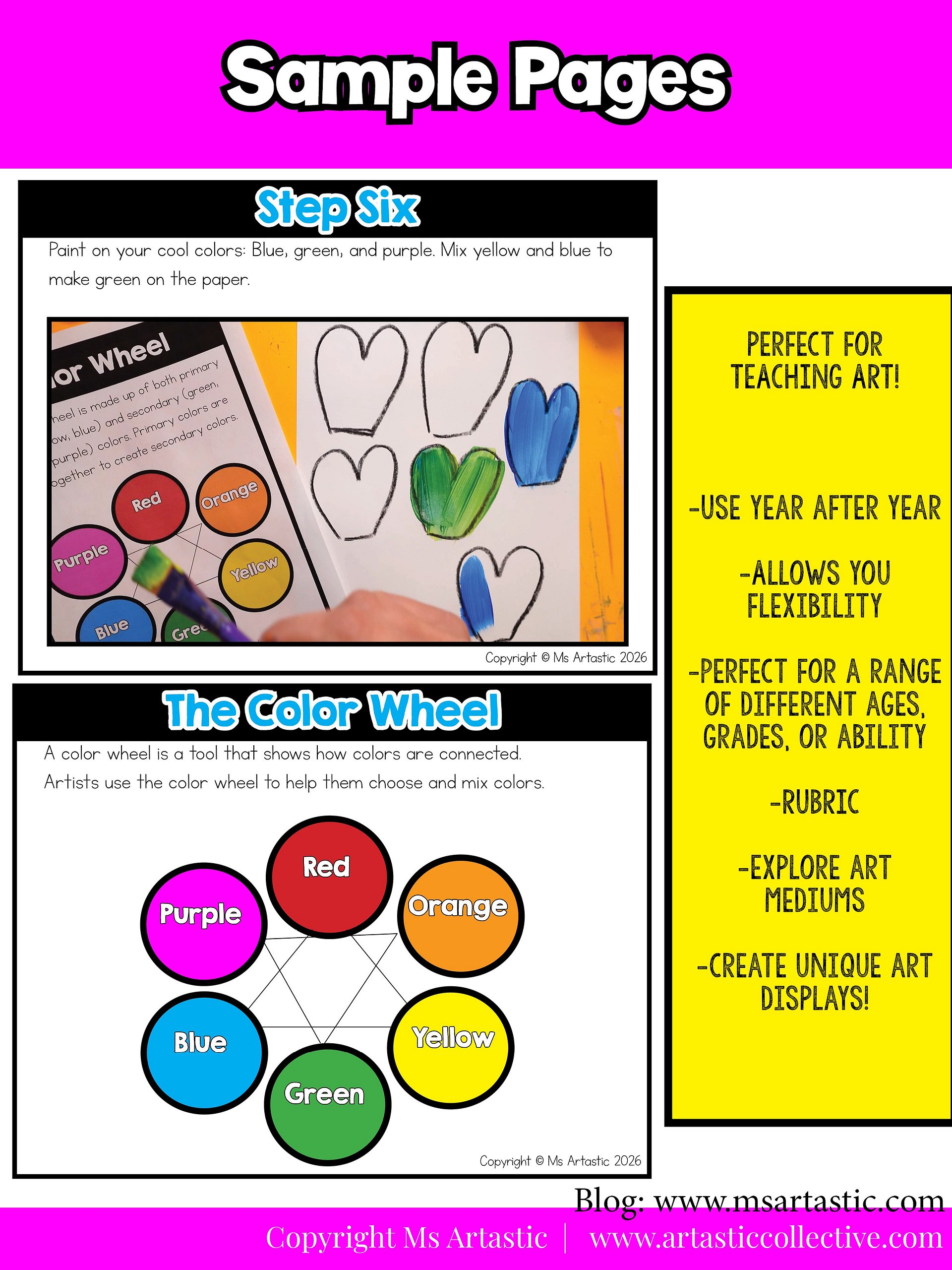 Color Lesson Color Wheel Art Project 1st Grade Art Activity Element of Art Color product image (7)