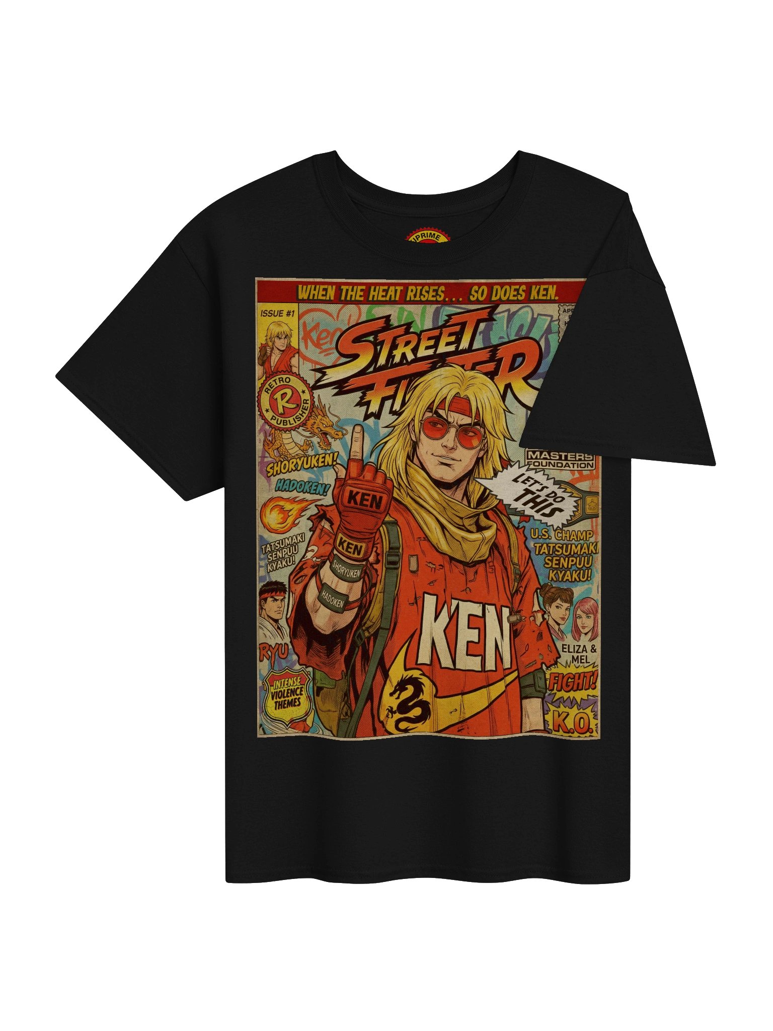 Street Fighter Ken Comic Art T-Shirt product image (4)