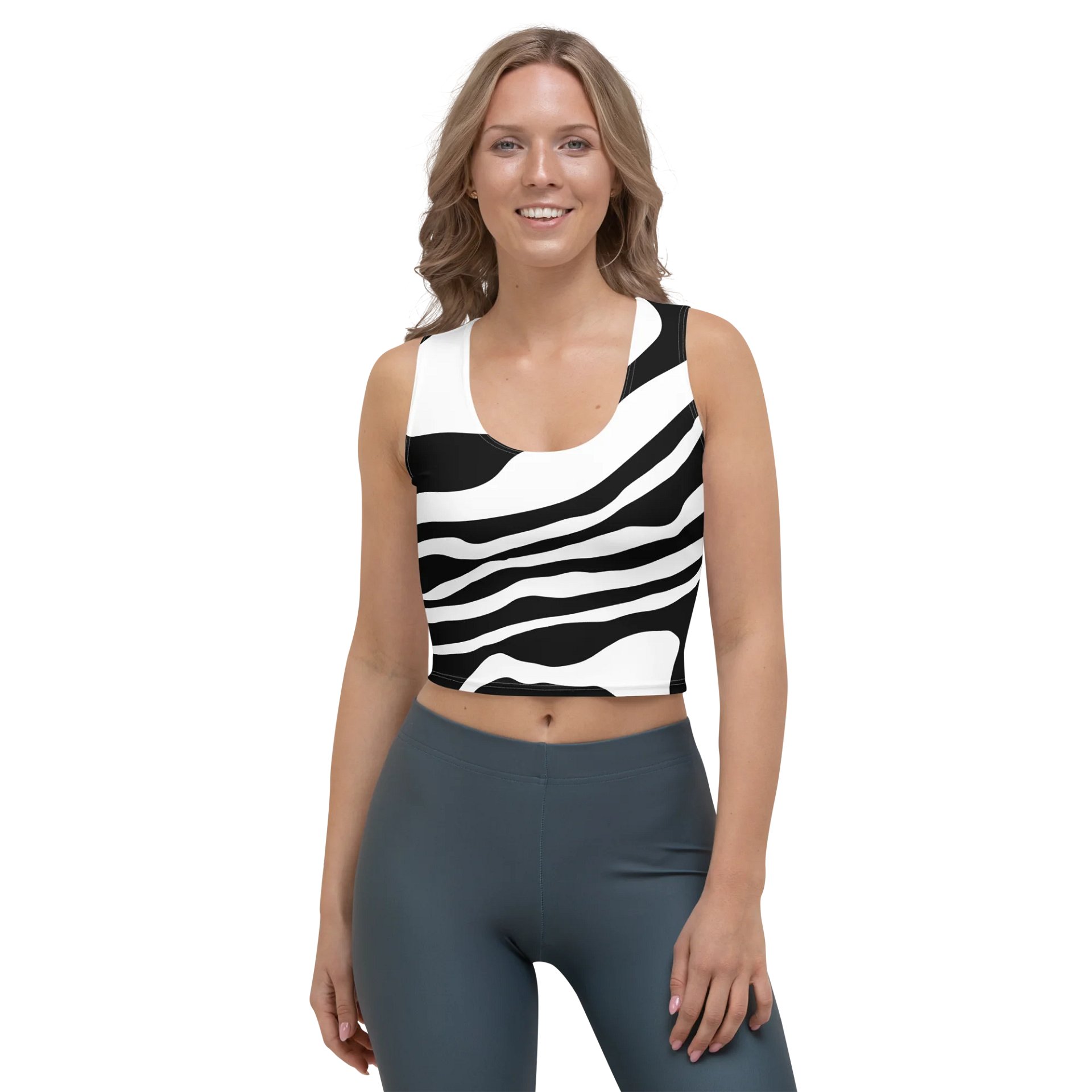 Psychedelic Swirl All-Over Crop Top product image (1)