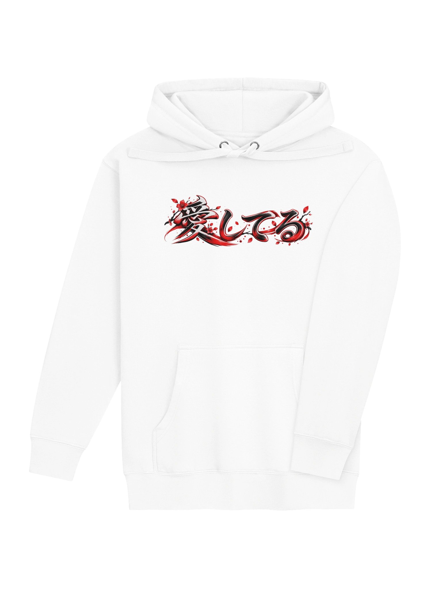 Red Blossom Japanese Calligraphy Hoodie product image (27)