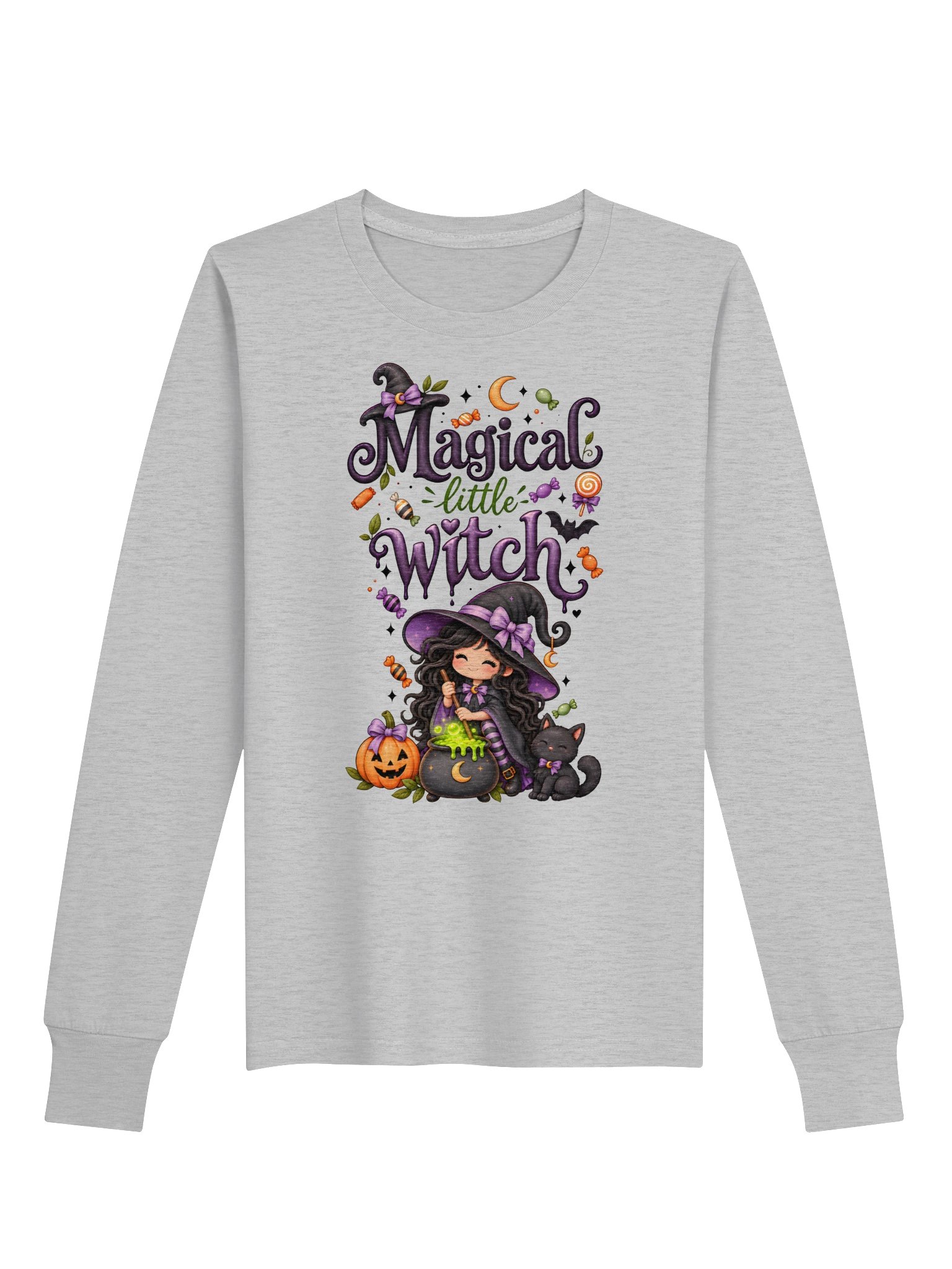 Magical Little Witch Youth Halloween Tee product image (2)