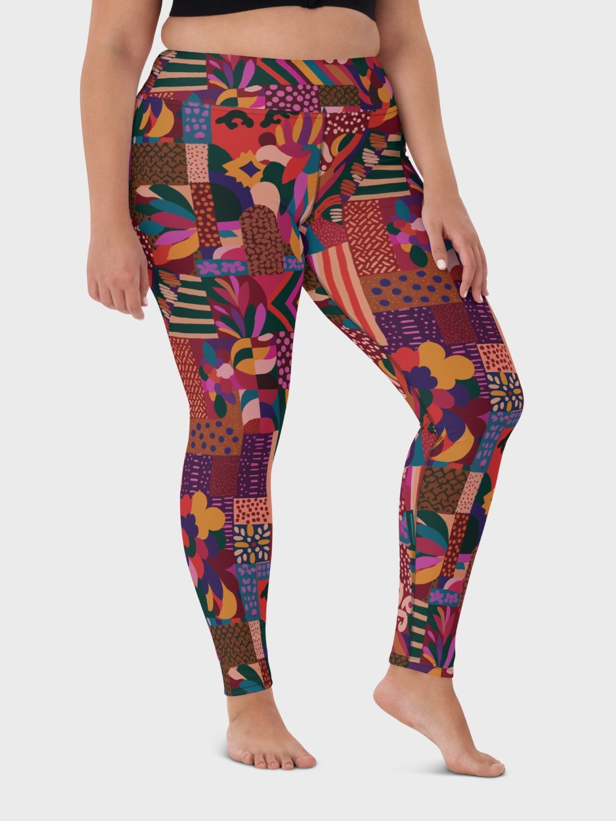 High-Waisted Leggings "Abstract African Ethnic Pattern" Printed product image (7)