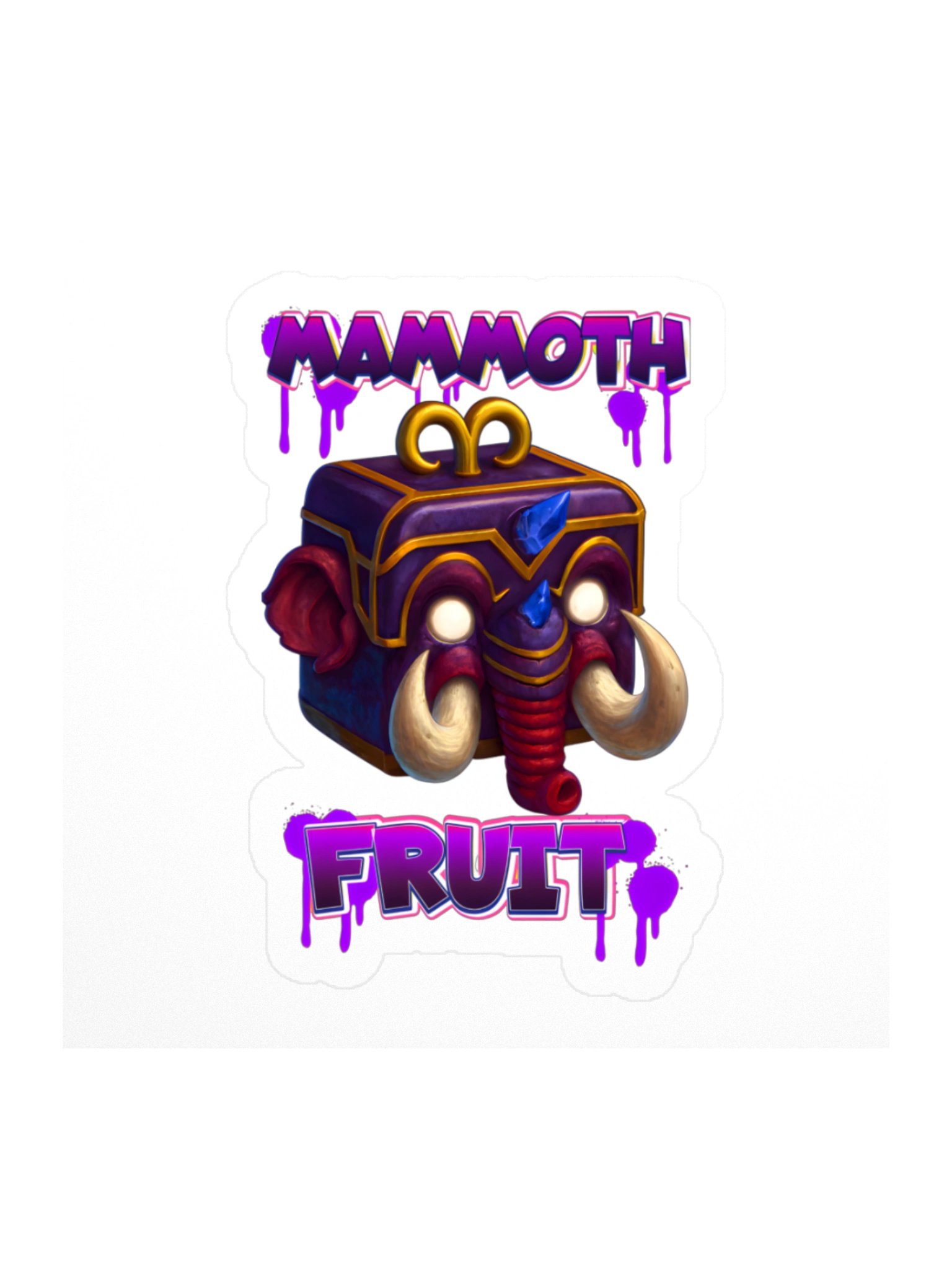 Mammoth Fruit Sticker 3x3" Blox Fruits Gamer Gift For Kids product image (1)
