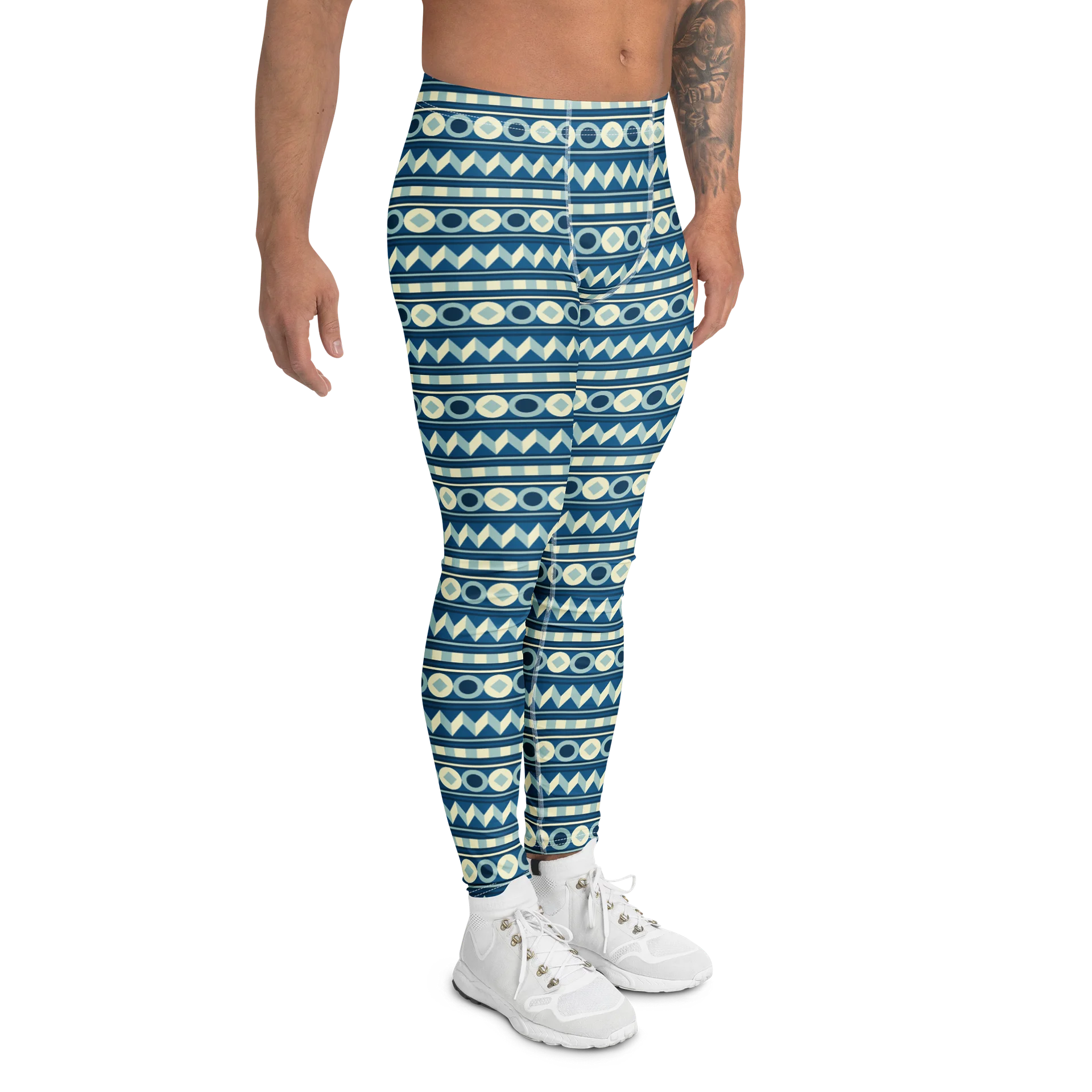 Aztec Geometric Men’s Leggings for Active Wear product image (3)