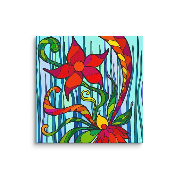 Vibrant Floral Canvas Art - Deep Ocean Starfish product image (1)