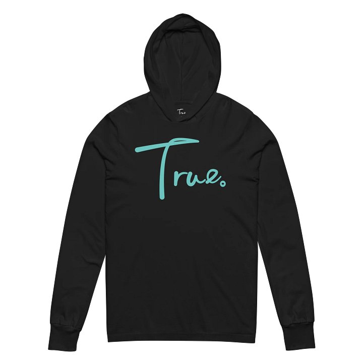 Frame Hooded Tee — in Black + Dimple Blue (Unisex) product image (2)