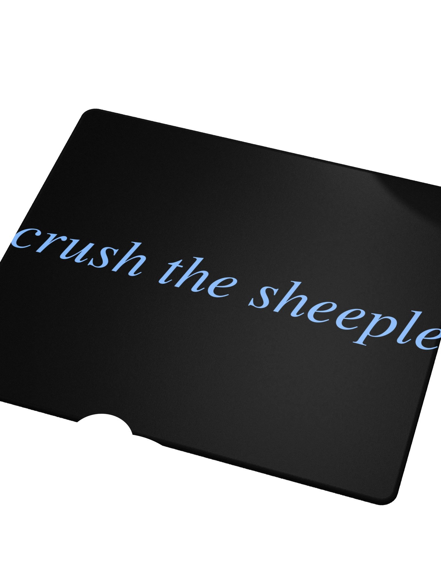 No ShopCo | Crush the Sheeple Gaming Mouse Pad - Light Blue on Black product image (3)