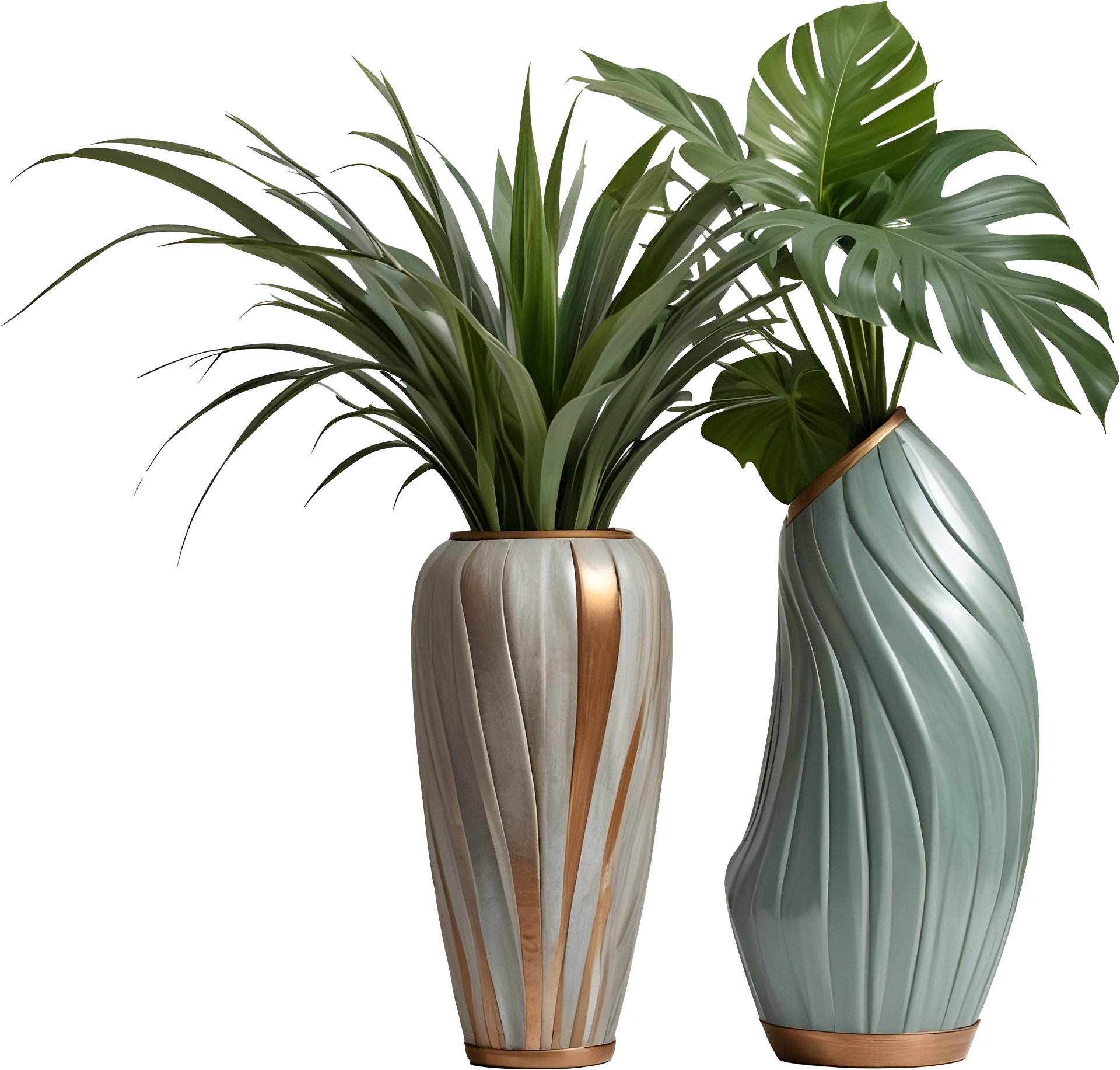 Twin Elegance Vases – Gatsby Grace Art Deco PNG product image (1)