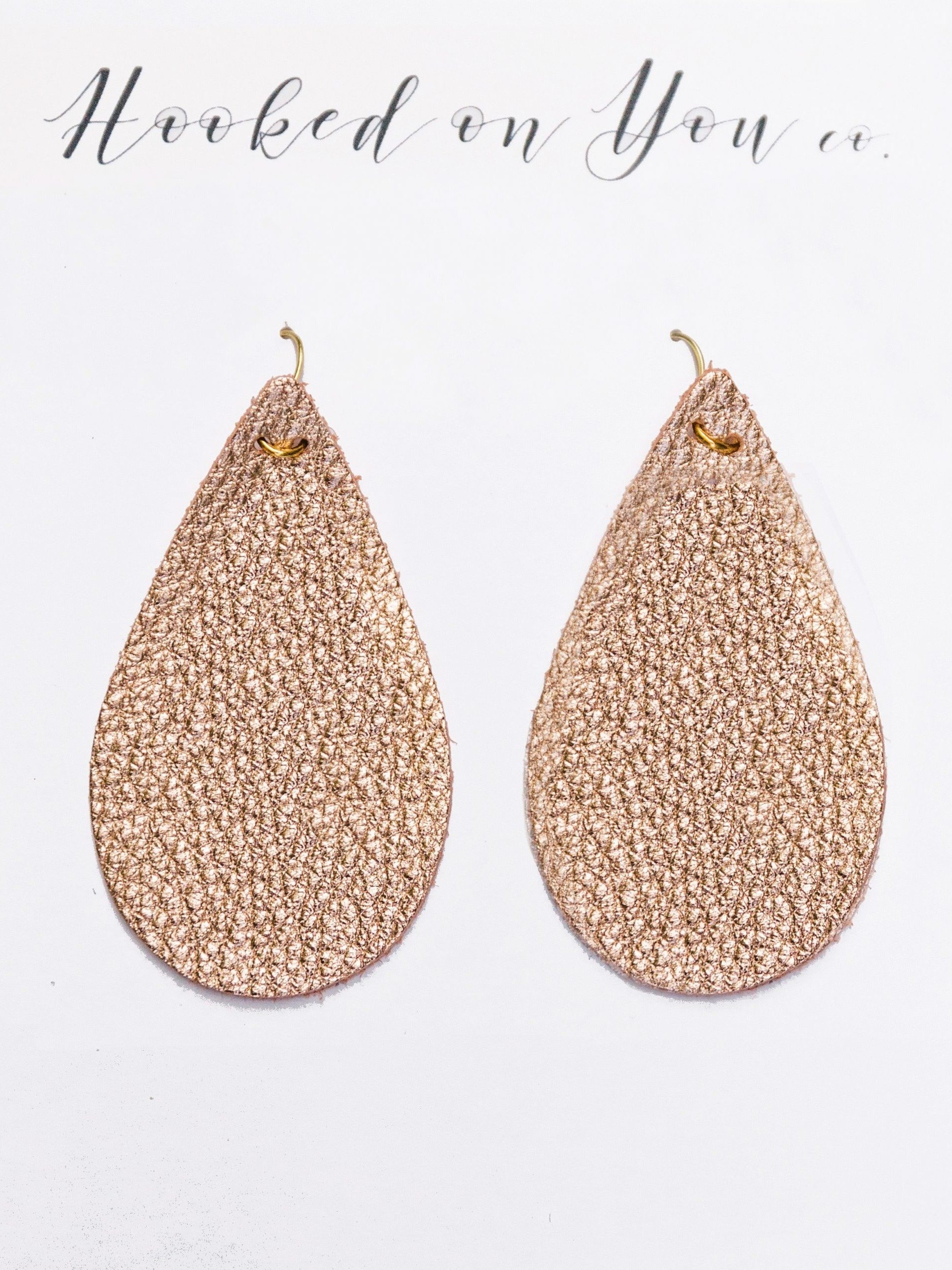 Rose Gold Sundrop Leather Earrings product image (1)